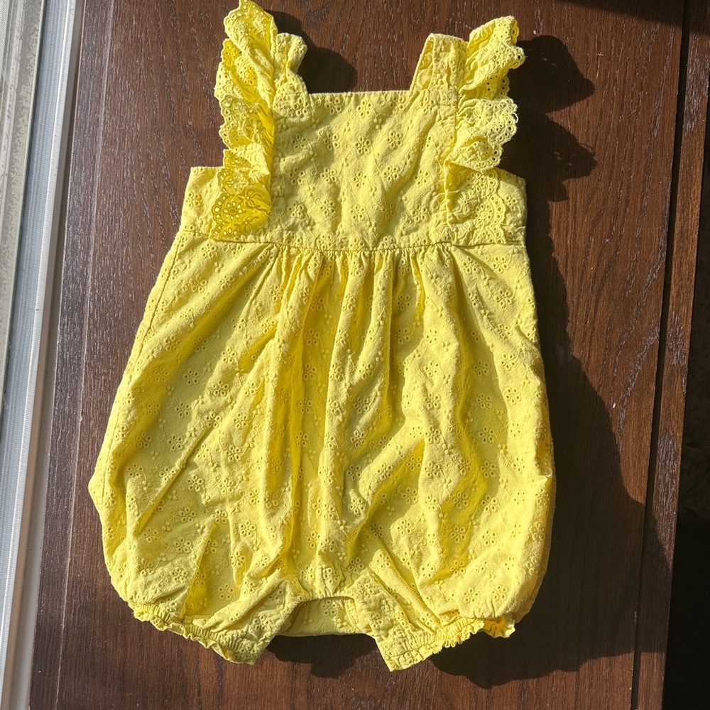 GAP Yellow Eyelet Baby Outfit
